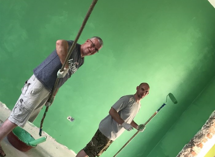 Painting a class room