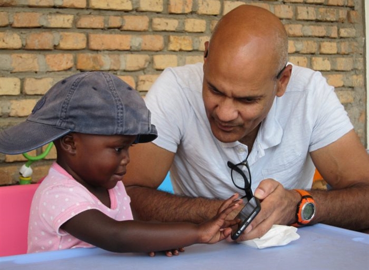 Playing with children