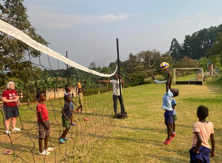 Volleyball with the children