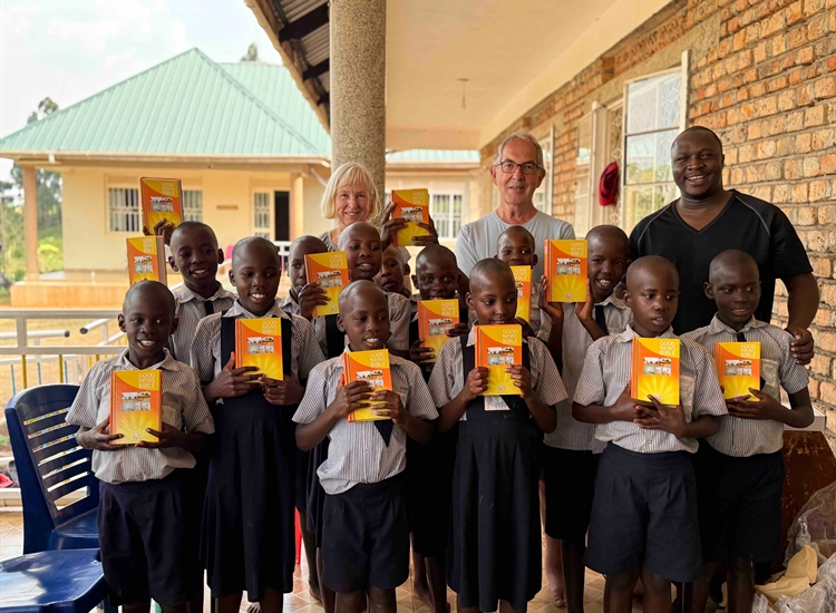 Giving out Bibles to FOP
