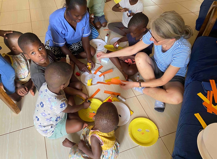 Crafts with the children