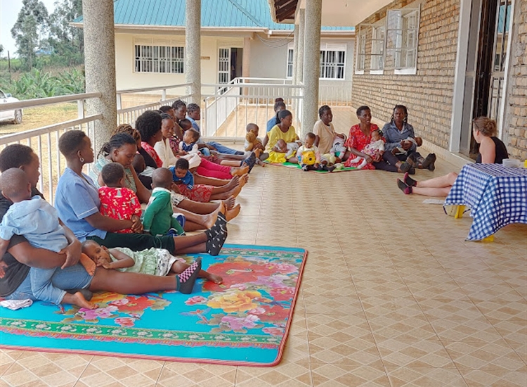 Sarah giving talk on nutrition