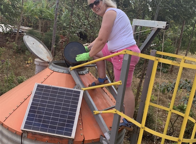 Adding beans to the silo