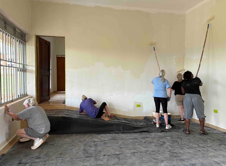 Painting at the School