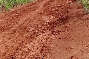 Our only access road needs urgent repair Our only access road needs urgent repair